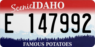 ID license plate E147992