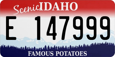 ID license plate E147999
