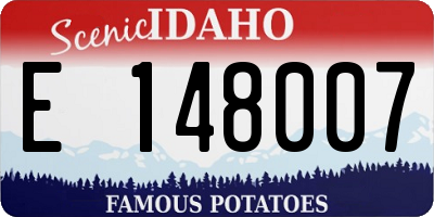 ID license plate E148007