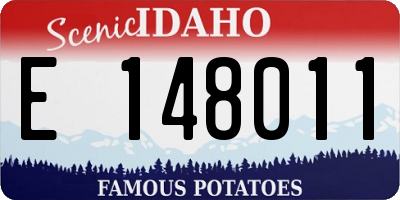 ID license plate E148011