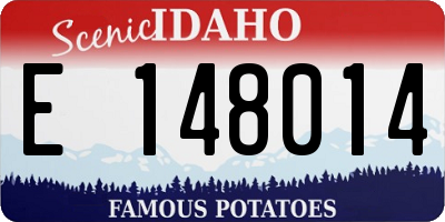 ID license plate E148014