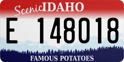 ID license plate E148018