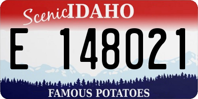 ID license plate E148021