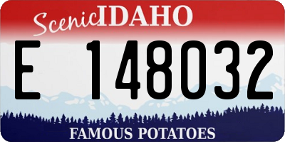 ID license plate E148032