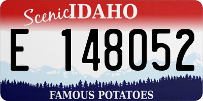 ID license plate E148052