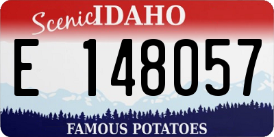 ID license plate E148057