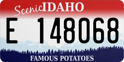ID license plate E148068