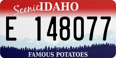 ID license plate E148077