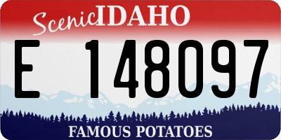 ID license plate E148097