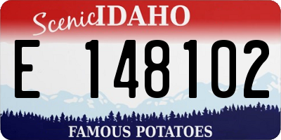 ID license plate E148102