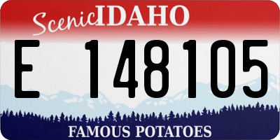 ID license plate E148105