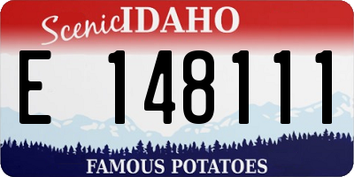 ID license plate E148111