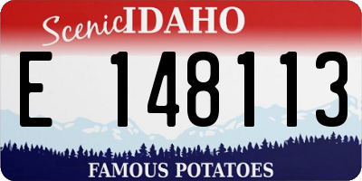 ID license plate E148113
