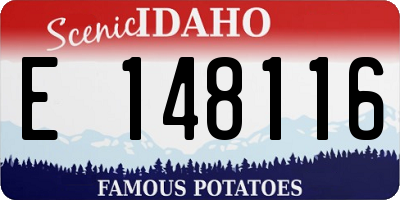 ID license plate E148116