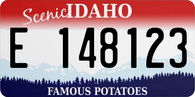 ID license plate E148123
