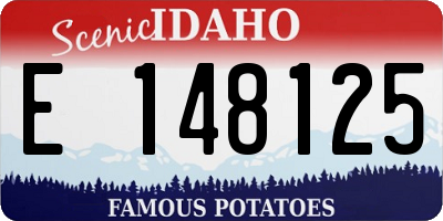 ID license plate E148125