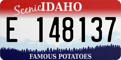 ID license plate E148137