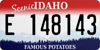 ID license plate E148143