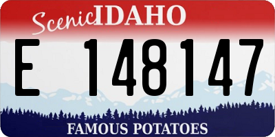 ID license plate E148147