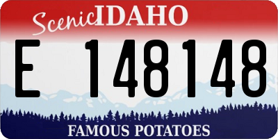 ID license plate E148148