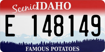 ID license plate E148149