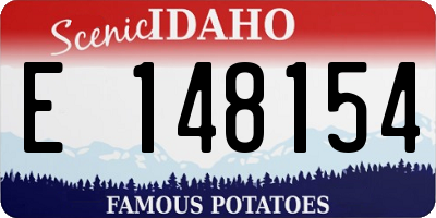 ID license plate E148154