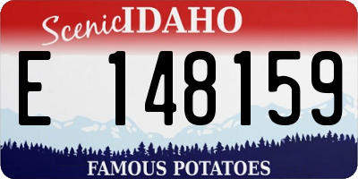 ID license plate E148159