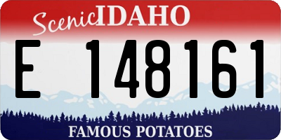 ID license plate E148161