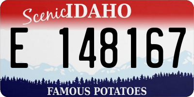 ID license plate E148167