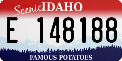 ID license plate E148188