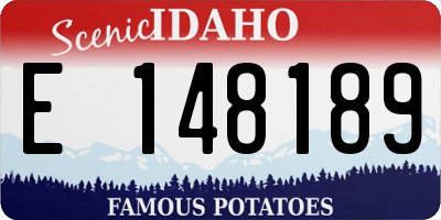 ID license plate E148189