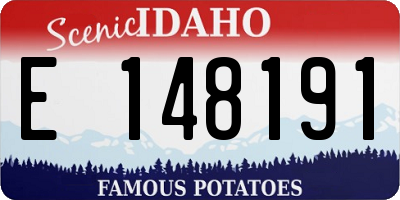 ID license plate E148191