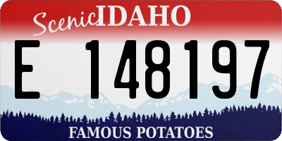 ID license plate E148197