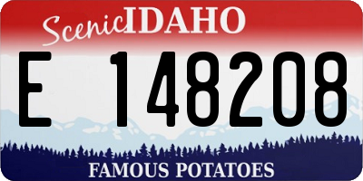 ID license plate E148208