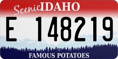 ID license plate E148219