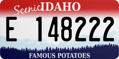 ID license plate E148222