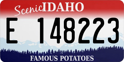 ID license plate E148223