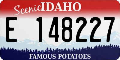 ID license plate E148227