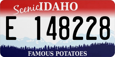 ID license plate E148228