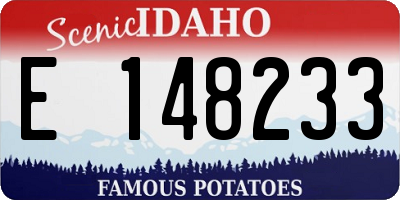 ID license plate E148233
