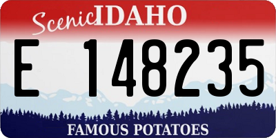 ID license plate E148235