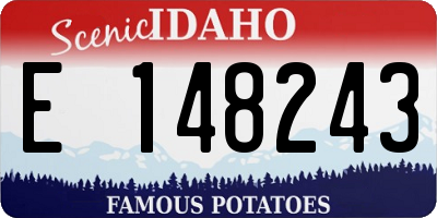 ID license plate E148243