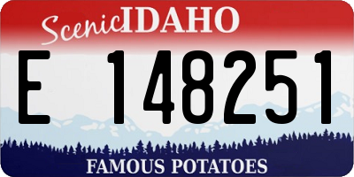 ID license plate E148251