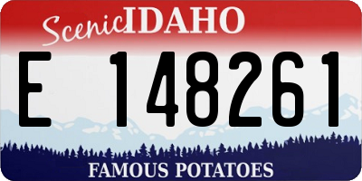 ID license plate E148261