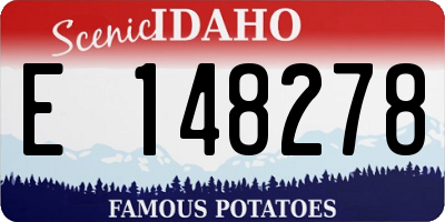 ID license plate E148278