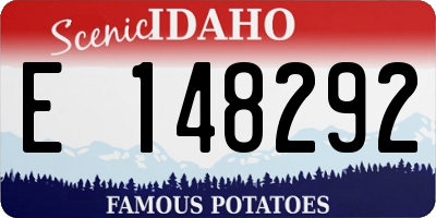 ID license plate E148292