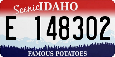 ID license plate E148302