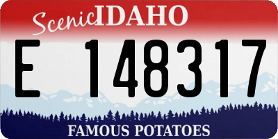 ID license plate E148317