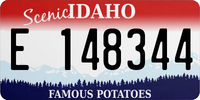 ID license plate E148344