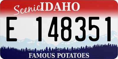 ID license plate E148351